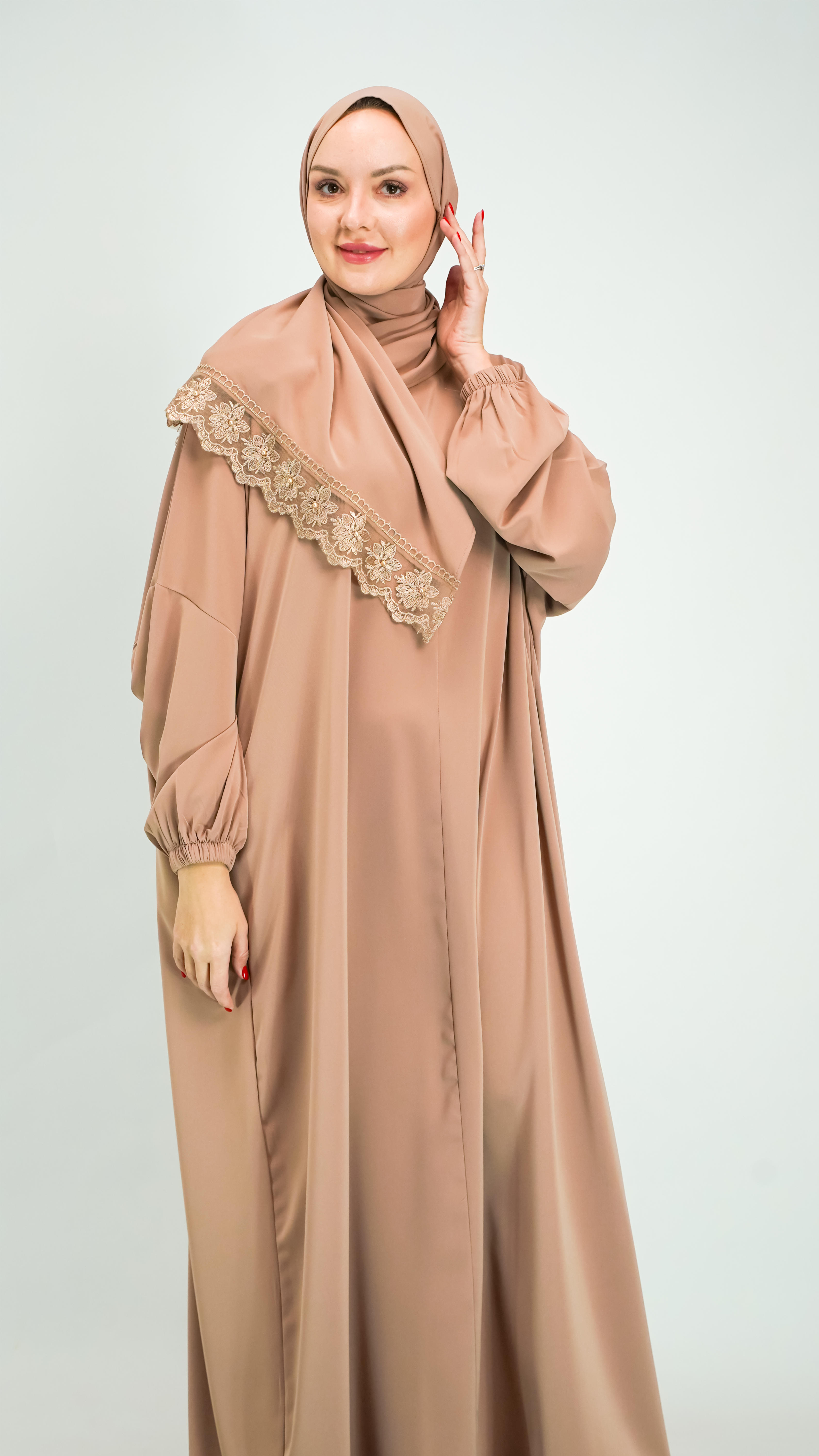 Abaya Rose Poudré