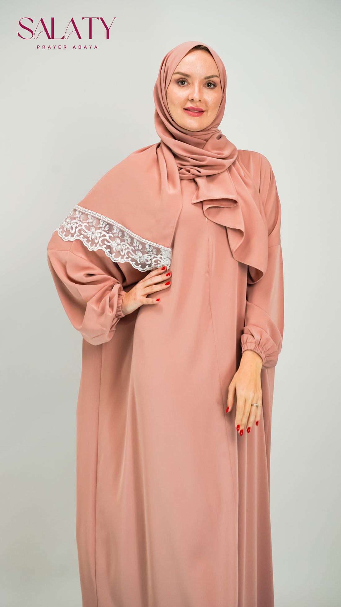 Abaya Rose Poudré