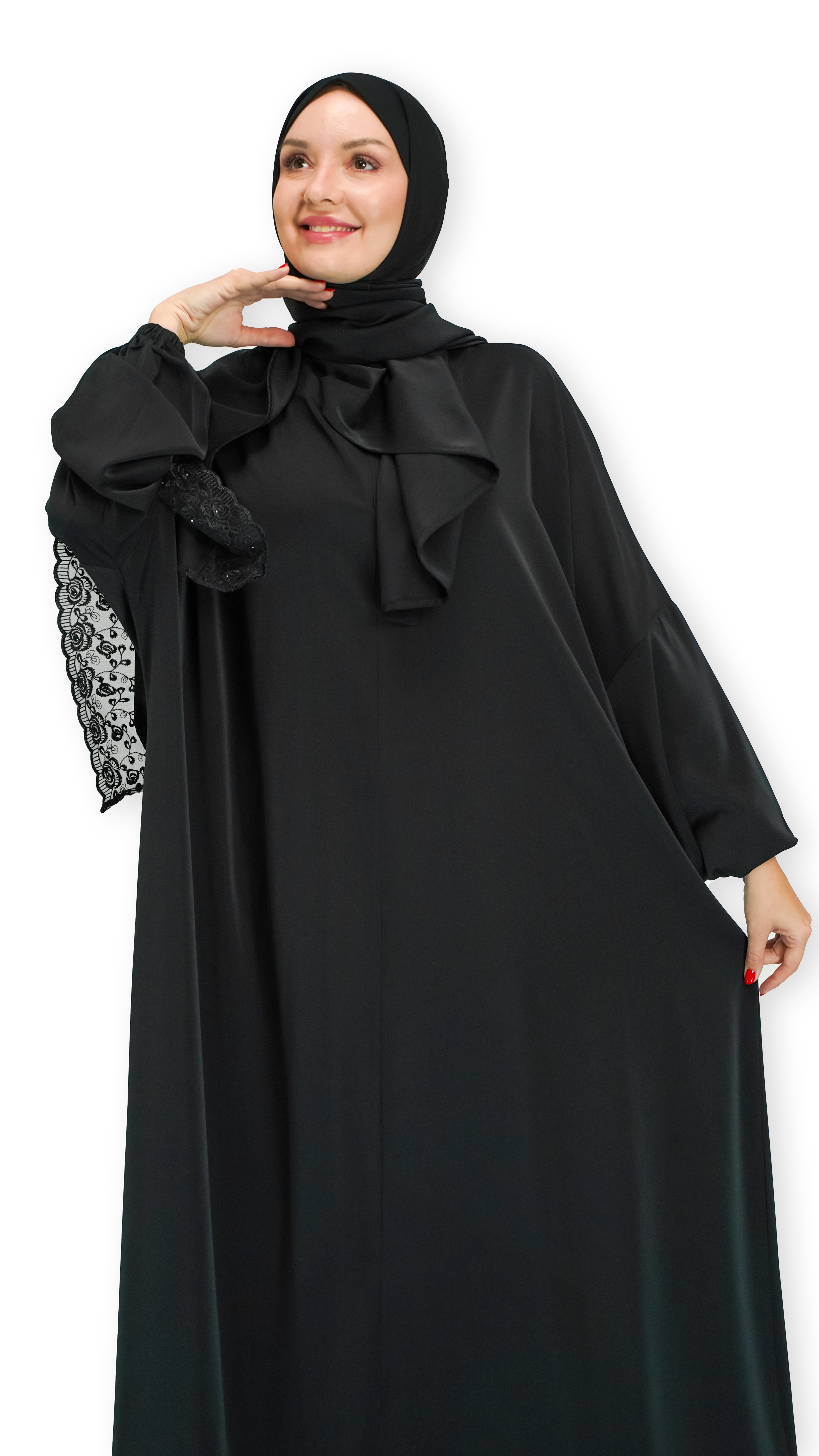Abaya Rose Poudré