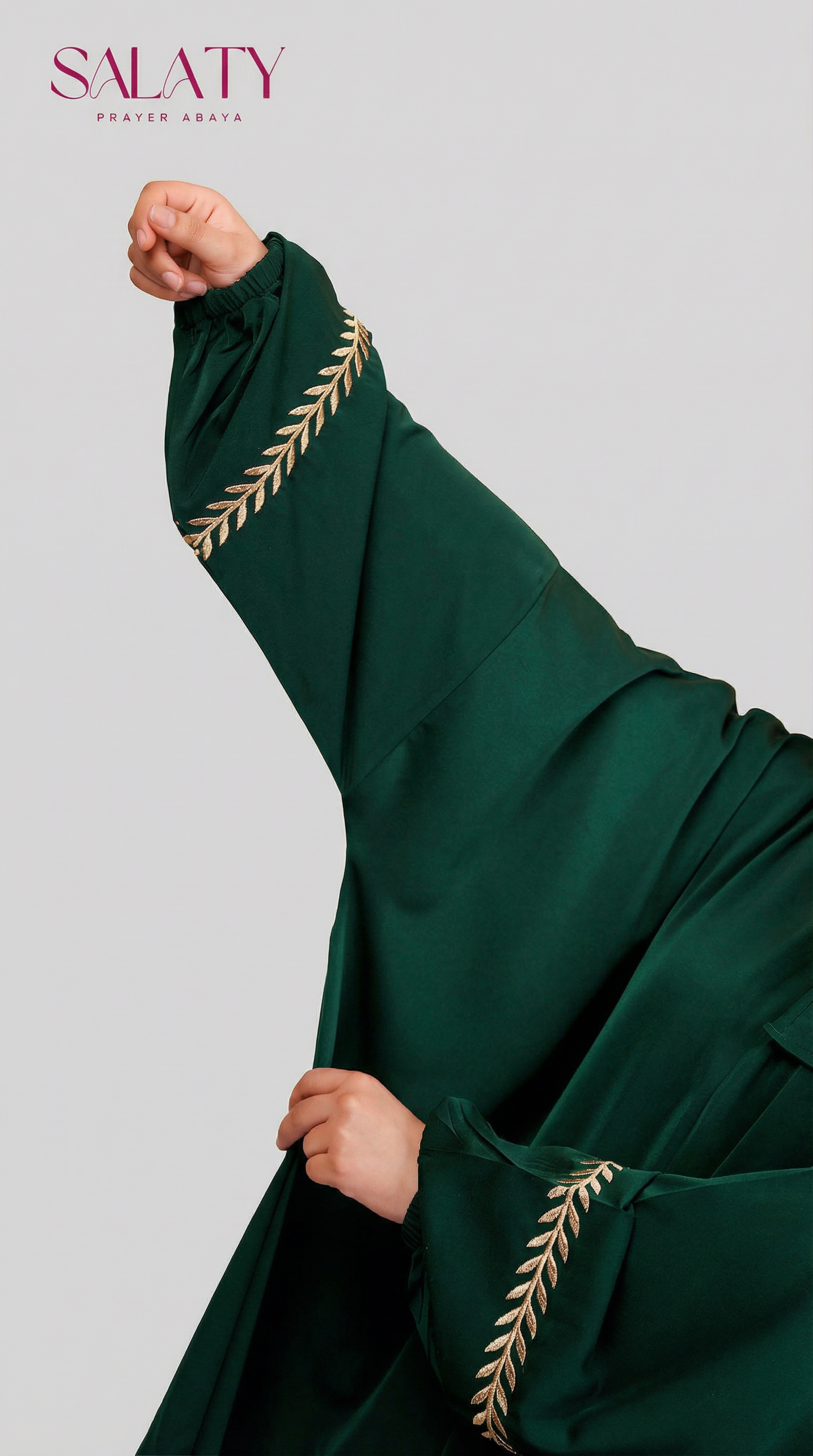 Abaya Brodée Vert Royal