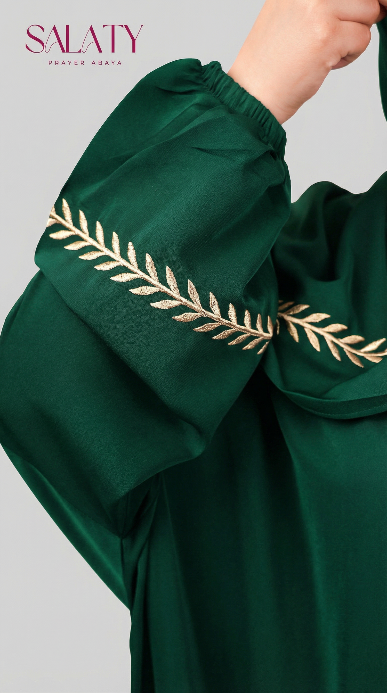 Abaya Brodée Vert Royal